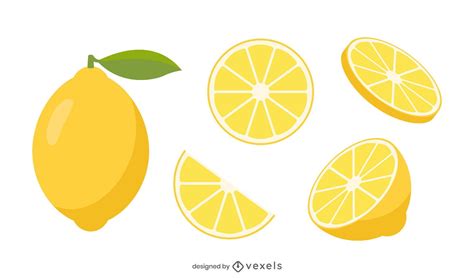 Lemon Slices Vector Set Vector Download