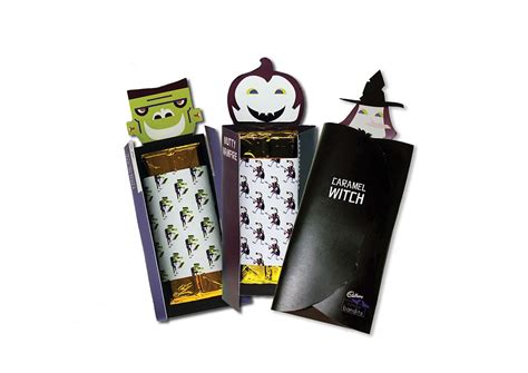 Halloween-inspired chocolate bar packaging. on Behance