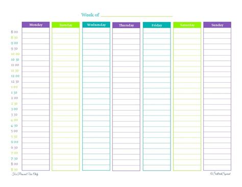 Awesome Free Printable Hourly Calendar – Delightful for you to my ...