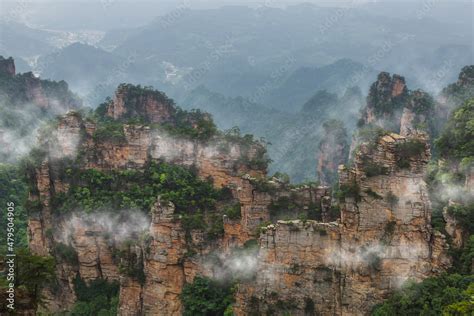 Tianzi Avatar mountains nature park - Wulingyuan China Stock Photo | Adobe Stock