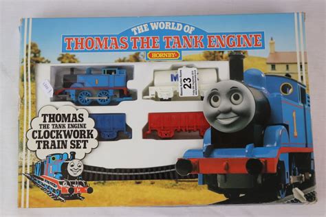 Boxed Hornby OO gauge R183 Thomas the Tank Engine Clockwork Train Set with Thomas locomotive