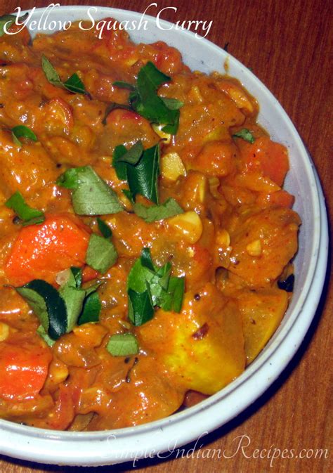 Yellow Squash Curry - Indian Squash Recipe - Spicy Squash Recipe ...