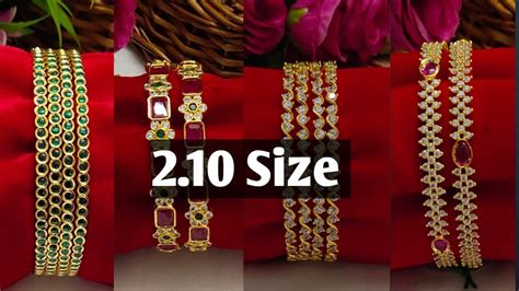 2.10 Size bangles | One gram gold bangles | Lush Queens | Jewellery | Bridal jewellery | bangles ...