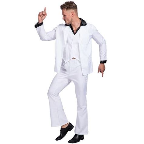 Retro Night Fever Dancer 80s Disco Stu Costume | Disco costume, Mens ...