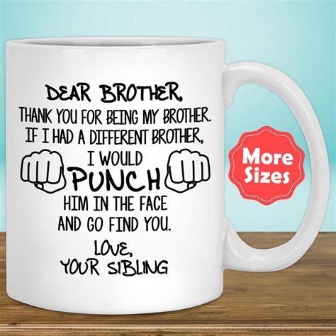 Funny Brother Gifts For Brother Mug Coffee Cup Brother Gift | Etsy