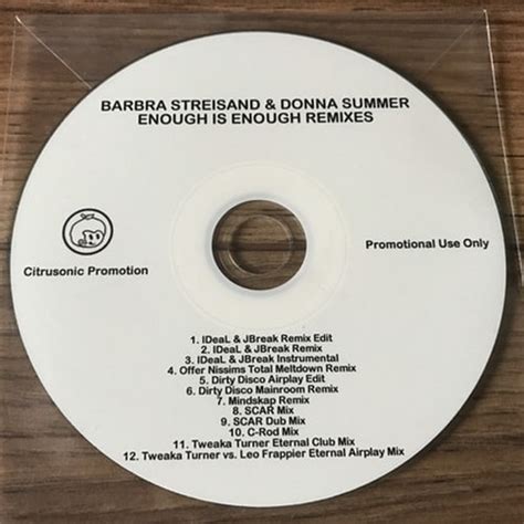 Barbra Streisand & Donna Summer - Enough Is Enough Remixes Promo (2016 ...