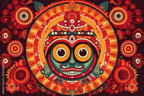 Rath yatra lord jagannath festival holiday background generative ai ...