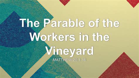 The Parable of the Workers in the Vineyard Sermon by Sermon Research Assistant, Matthew 20:1-16 ...