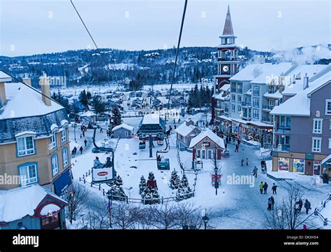 Winter in Mont Tremblant Stock Photo - Alamy