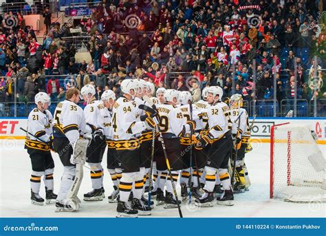 Team Severstal after the Hockey Match Spartak Vs Severstal Cherepovets Editorial Stock Image ...