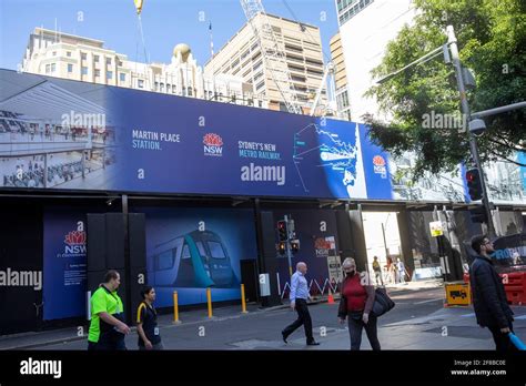 Sydney metro construction project and building of MartinPlace metro ...