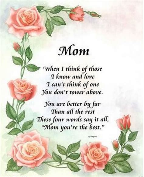 Best Mothers Day Poems