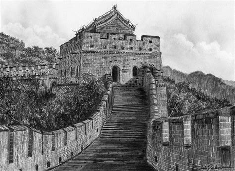 The Great Wall of China Drawing by Dale Jackson - Pixels