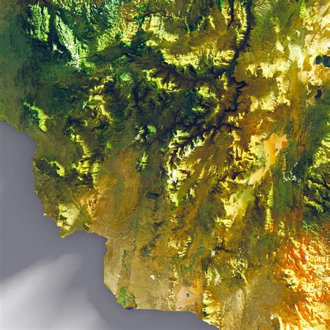 Ethiopia Terrain Relief Map Print - Etsy