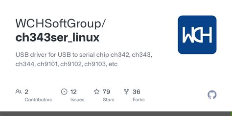 GitHub - WCHSoftGroup/ch343ser_linux: USB driver for USB to serial chip ...