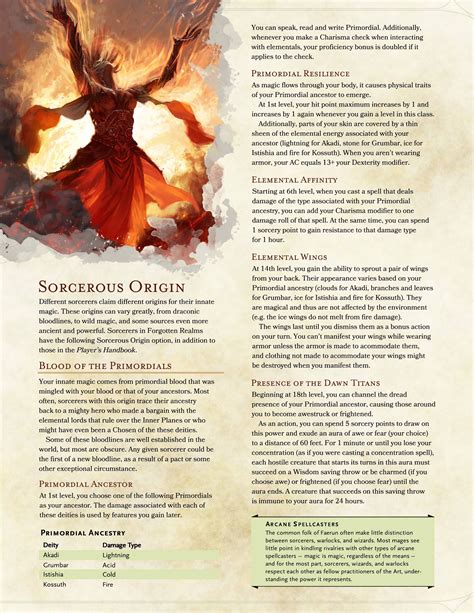 Sorcerer Subclasses 5e Homebrew