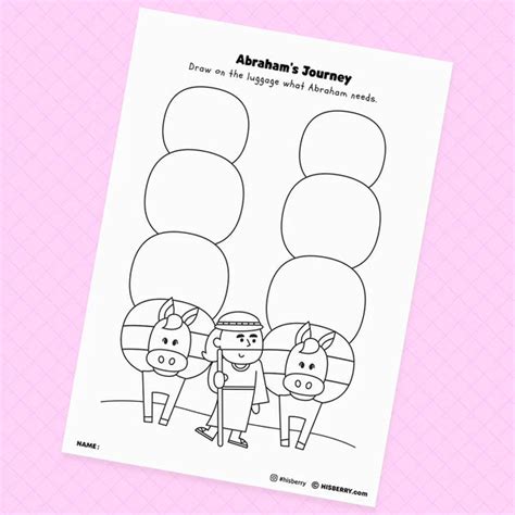 God Calls Abram-Bible Creative Drawing Pages Printable for kids - HISBERRY