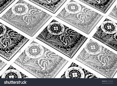 Playing Cards In Black And White Tone Arranged In A Orderly Manner Stock Photo 27322636 ...