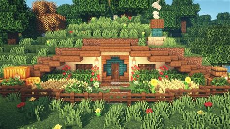 Minecraft | How to Build a Hobbit Hole | Minecraft houses, Cute ...