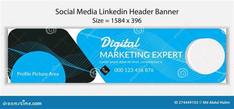 Linkedin Cover Design,linkedin Banner Templates for Digital Marketing Agency Stock Image - Image ...