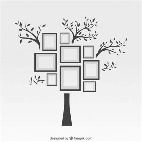 Premium Vector | Photo frames on tree | Photo collage template, Photo frame tree, Valentines ...