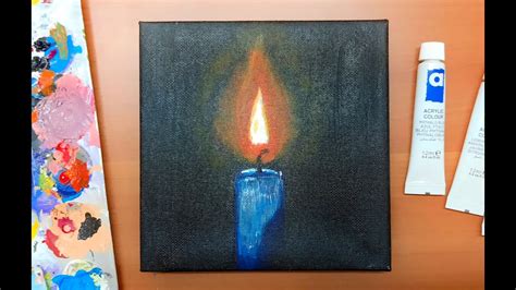 Acrylic Painting/Candle in the Dark - YouTube