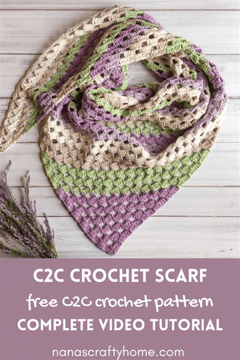 Learn how to crochet a c2c crochet scarf with a complete tutorial!