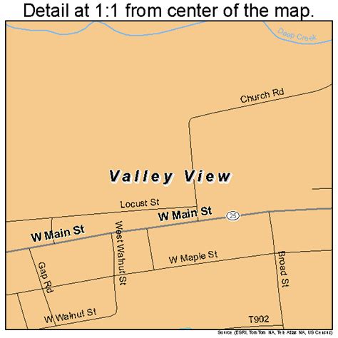 Valley View Pennsylvania Street Map 4279680