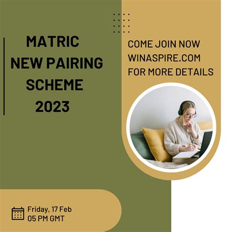 Matric Pairing Scheme 2023 for all Subjects - WinAspire