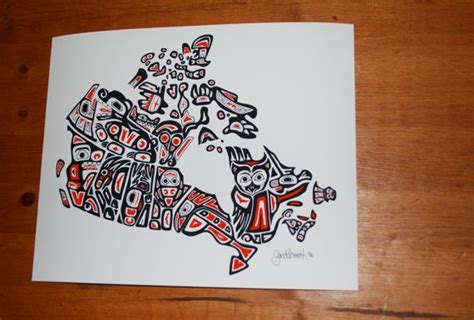 Our Home and Native Land - A Canadian First Nations Style Art Map of ...