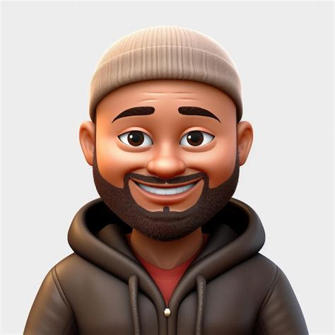 Premium AI Image | memoji happy man on white background emoji