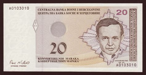 Bosnia and Herzegovina 20 Maraka|World Banknotes & Coins Pictures | Old Money, Foreign Currency ...