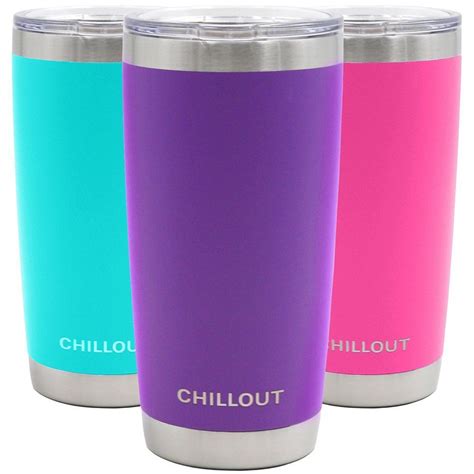 20 oz Stainless Steel Tumbler with Splash Proof Sliding Lid - Premium Quality Double Wall Vacuum ...