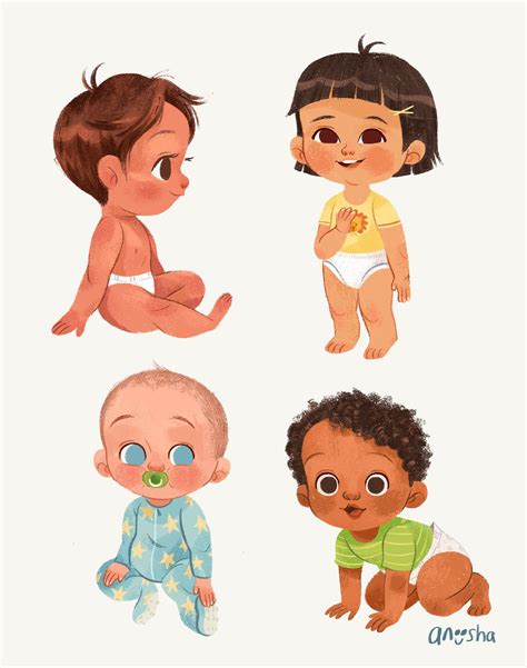 Babies! on Behance | Baby cartoon drawing, Illustration art kids ...