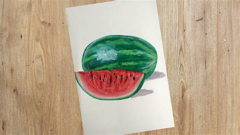 Watermelon acrylic painting|Still life painting|how to paint watermelon ...