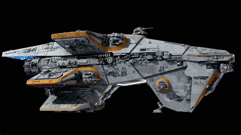 ArtStation - Teroch-class Mandalorian Cruiser, Ansel Hsiao | Star wars spaceships, Star wars ...