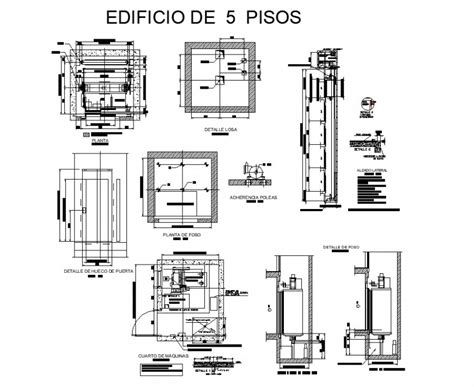 Elevator blocks detail 2d view elevation and plan autocad file - Cadbull