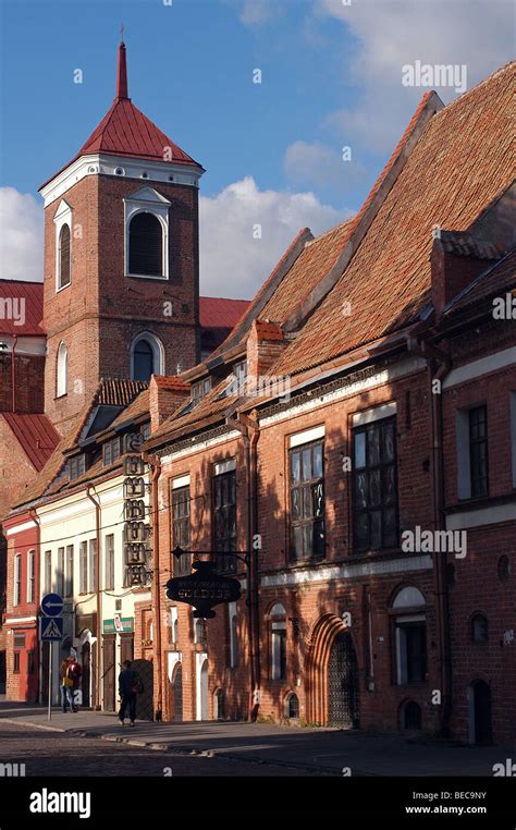 Street at the Old Town, Kaunas, LIthuania Stock Photo - Alamy