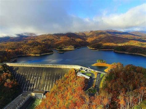 Fontana Dam in all its fall splendor! At 483’ high and 2365’ long, you ...