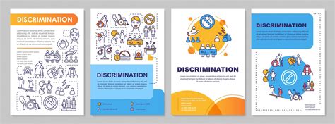 Premium Vector | Gender discrimination brochure template