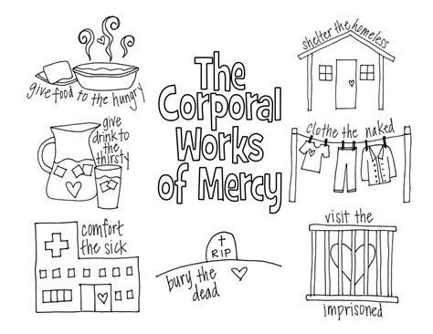 corporal works of mercy coloring page.pdf - Google Drive Religion Activities, Teaching Religion ...