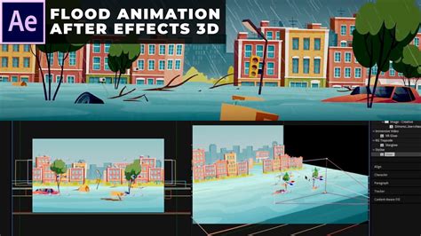 Flood Animation in After Effects 3D Tutorial | Download Free Source File - YouTube