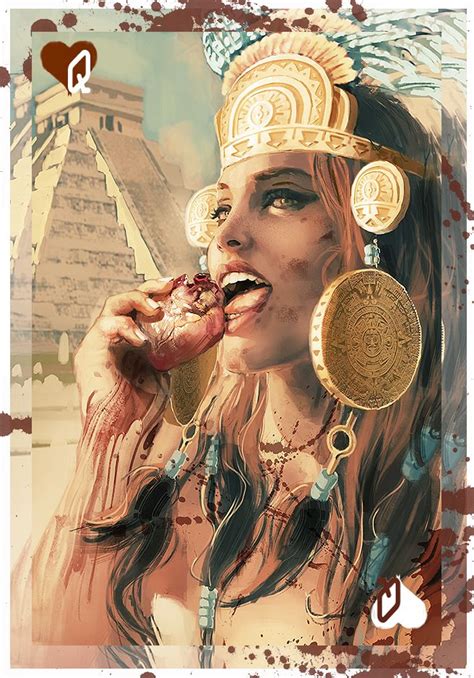 art,арт, арты,красивые картинки,майя,queen of hearts,индейцы | Mayan art, Aztec art, Aztec artwork