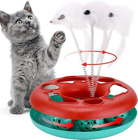 Cat Toys, Cat Toys for Indoor Cats,Interactive Kitten Toys Roller ...