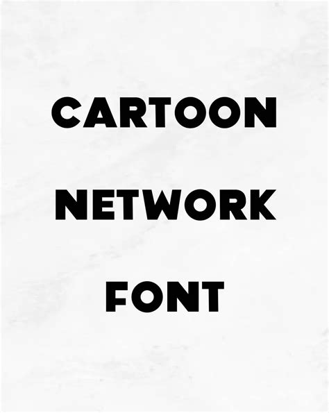 Cartoon Network Font Free Download