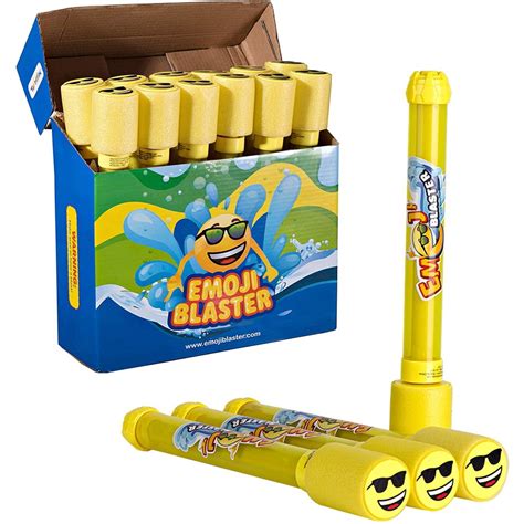 12 Pack Emoji Blaster Water Guns-Bulk Pack Water Shooters For Summer ...