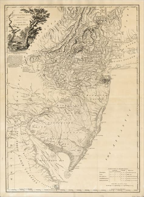 New Jersey Colony Map - Agathe Laetitia