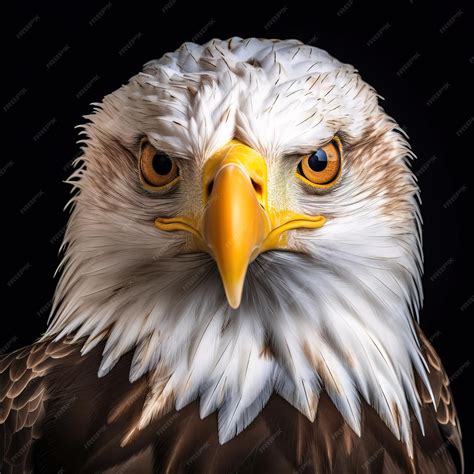 Premium AI Image | a bald eagle with a yellow beak and a white beak