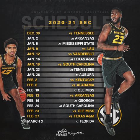 SEC basketball schedules released for all 14 league programs