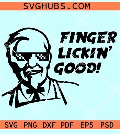 Finger Lickin Good KFC svg, KFC parody svg